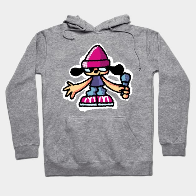 PaRappa Pixel Hoodie by demonigote